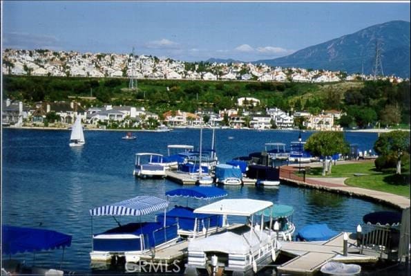 26481 Montebello Pl, Mission Viejo, CA 92691 - view of dock featuring a water and mountain view