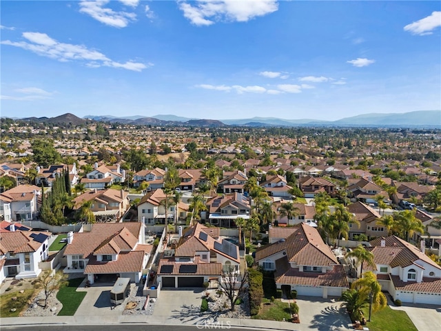 aerial view featuring a mountain view