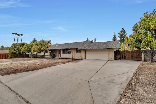 ranch-style house with a garage