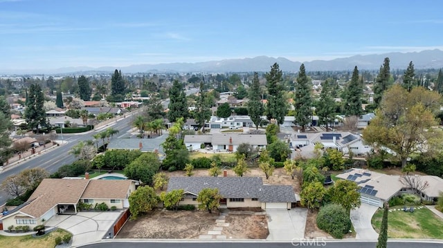 aerial view featuring a mountain view