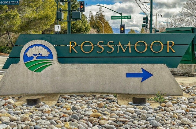 view of community sign