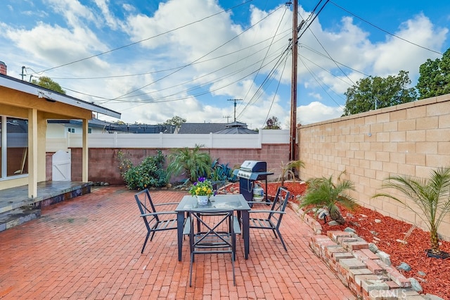 view of patio / terrace with area for grilling