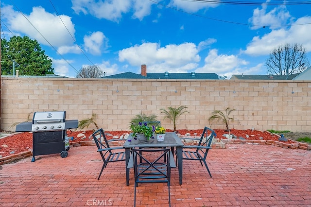 view of patio with grilling area