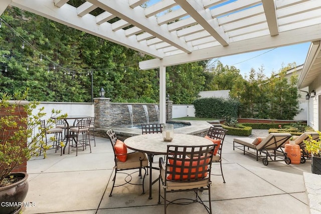 view of patio / terrace with a pergola