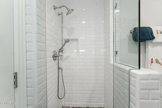 bathroom with an enclosed shower