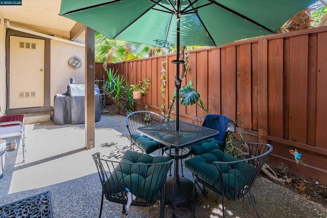 view of patio with grilling area