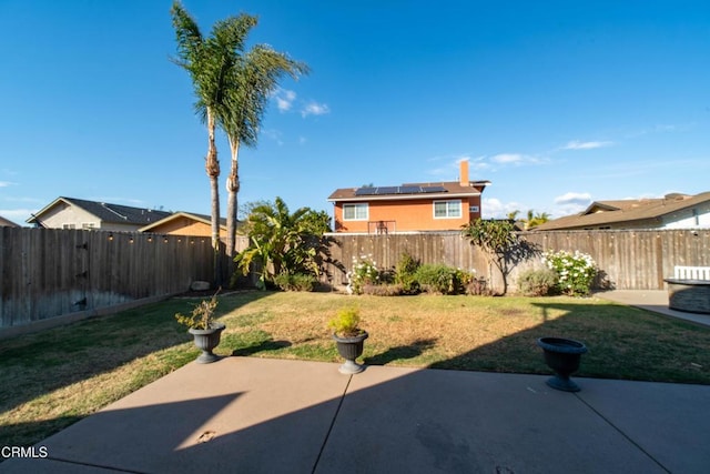 view of yard with a patio area