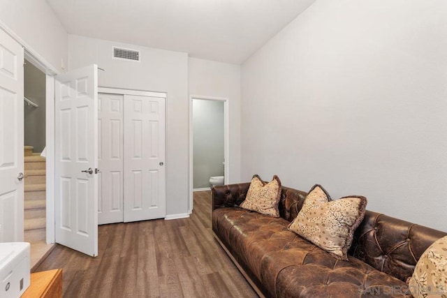 living room featuring hardwood / wood-style floors