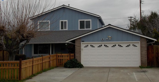 front facade featuring a garage