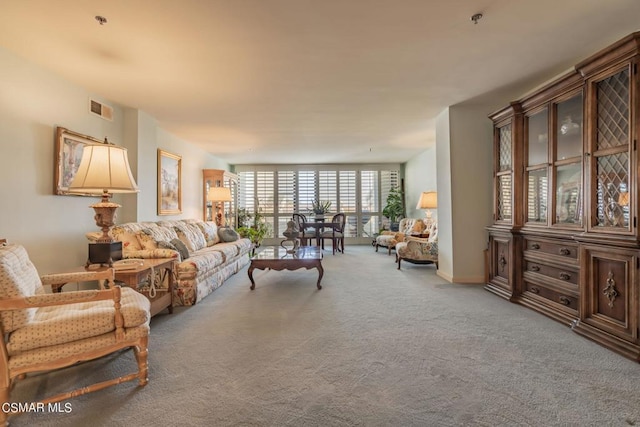 view of carpeted living room