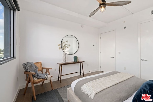 bedroom featuring wood-type flooring