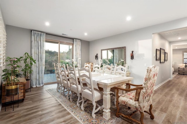 dining room featuring hardwood / wood-style floors