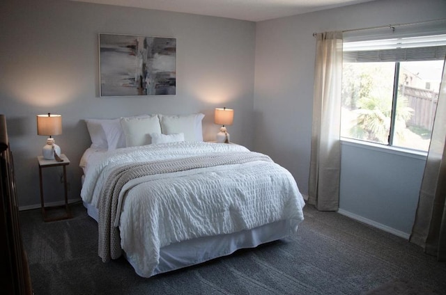 view of carpeted bedroom