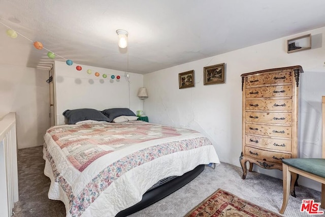 bedroom with carpet floors