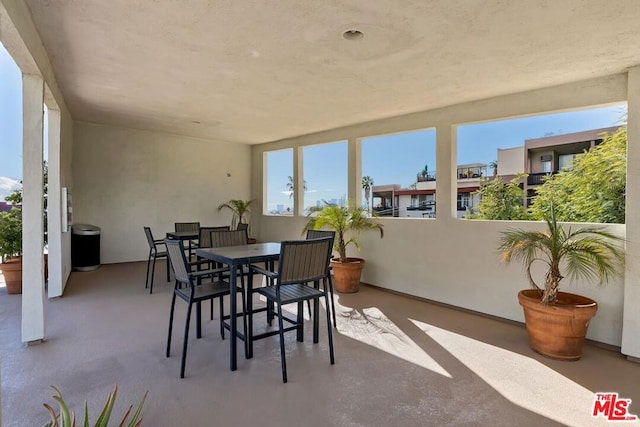 interior space with concrete flooring