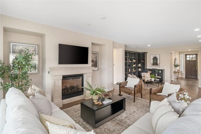 living room featuring hardwood / wood-style floors