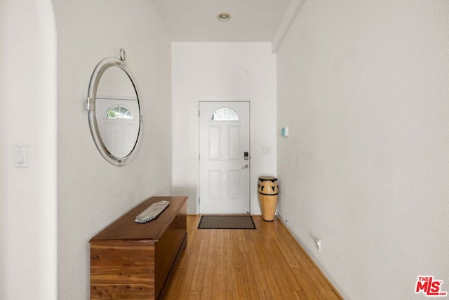 interior space featuring light wood-type flooring