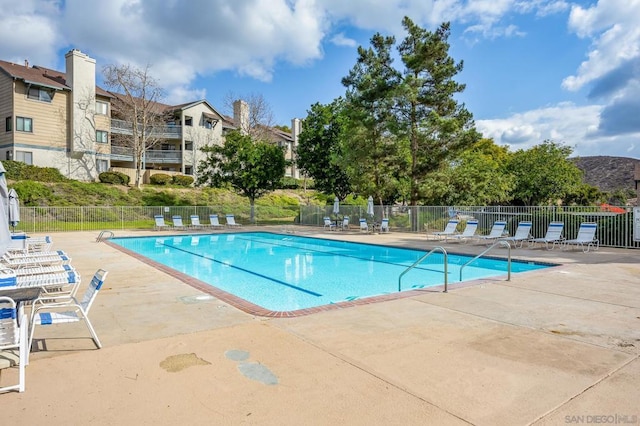 view of pool with a patio