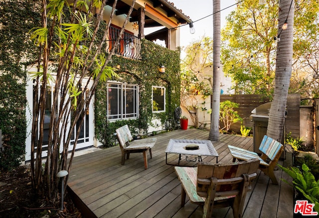 view of wooden terrace