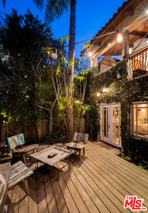 deck featuring french doors