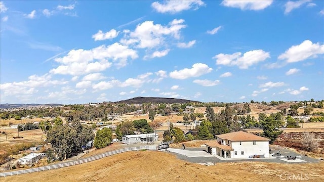 bird's eye view featuring a mountain view