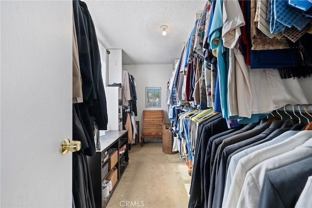 view of walk in closet