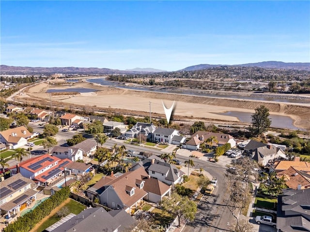 bird's eye view featuring a mountain view