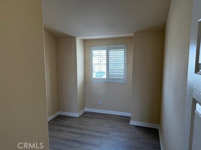 spare room with light wood-type flooring