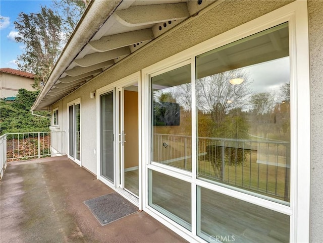 exterior space with a balcony