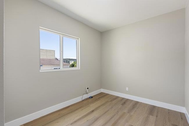 empty room featuring light hardwood / wood-style flooring