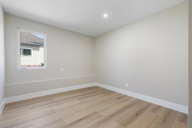 empty room featuring light hardwood / wood-style flooring