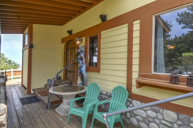 view of wooden deck