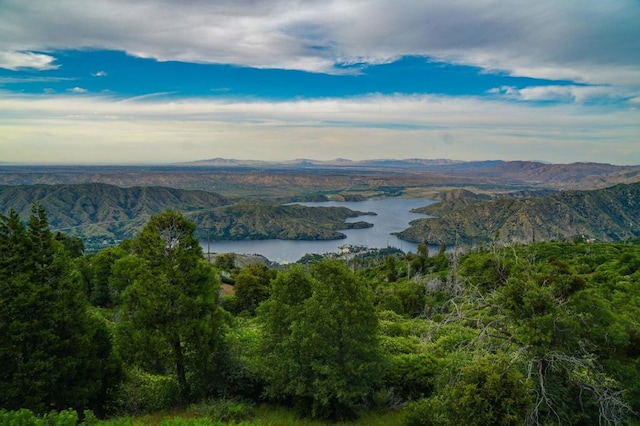 property view of mountains featuring a water view