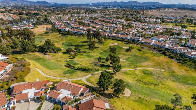 bird's eye view with a residential view and a mountain view