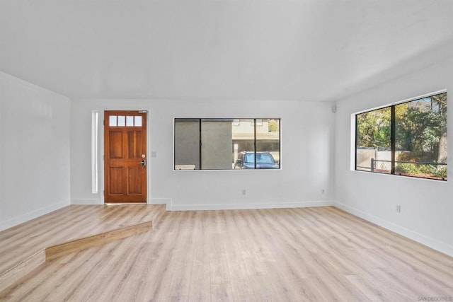 entrance foyer with light hardwood / wood-style flooring