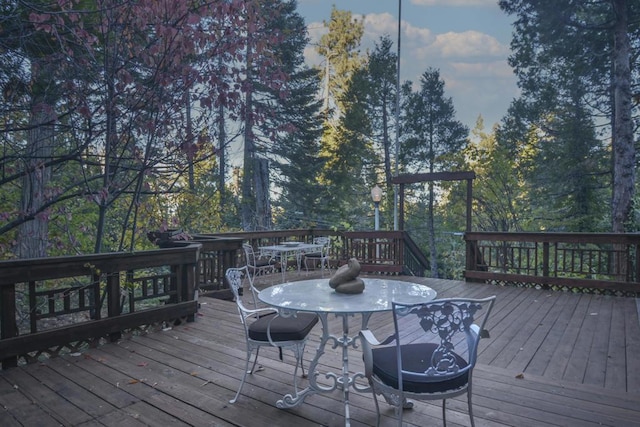 view of wooden terrace