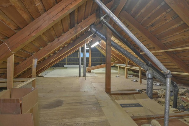 view of attic