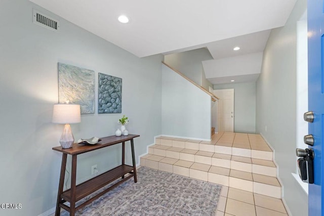 view of tiled foyer