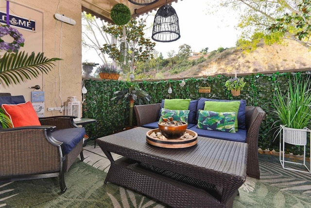 balcony with outdoor lounge area