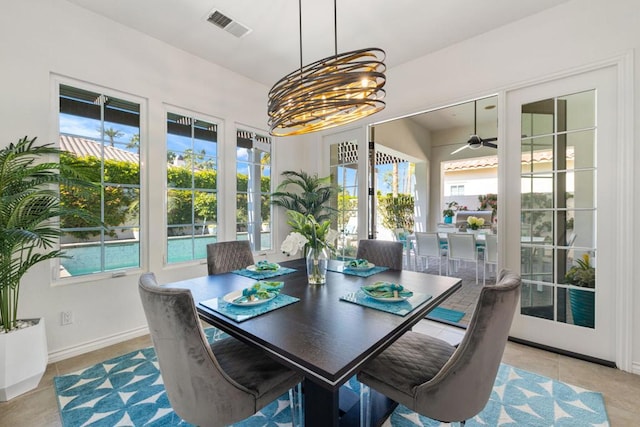 view of dining area