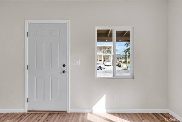 entryway featuring light hardwood / wood-style flooring