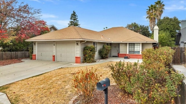 ranch-style house with a garage