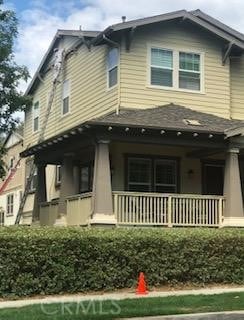 exterior space with covered porch