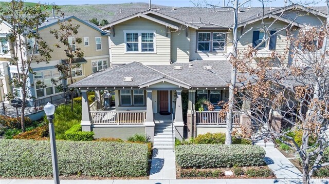 22 Arlington St, Ladera Ranch, CA 92694 - view of front of home featuring covered porch, roof with shingles, and stairway
