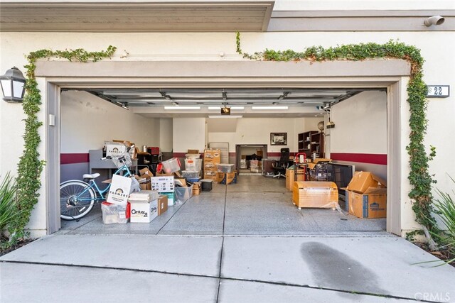 garage with driveway