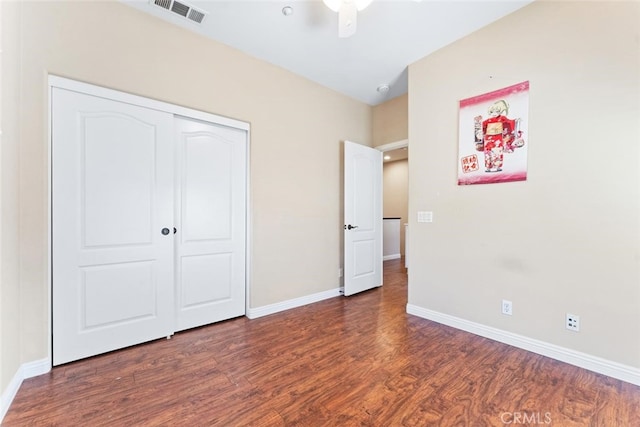 22 Arlington St, Ladera Ranch, CA 92694 - unfurnished bedroom featuring wood finished floors, a closet, and ceiling fan