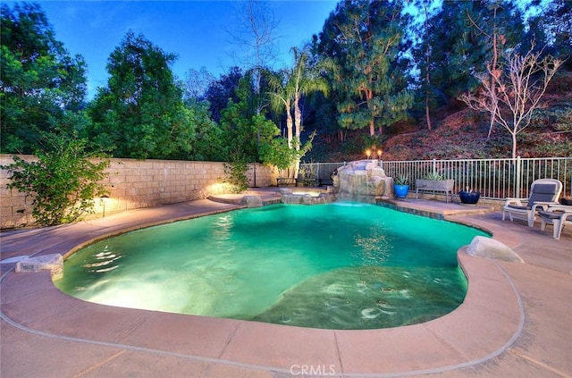 view of pool with a patio