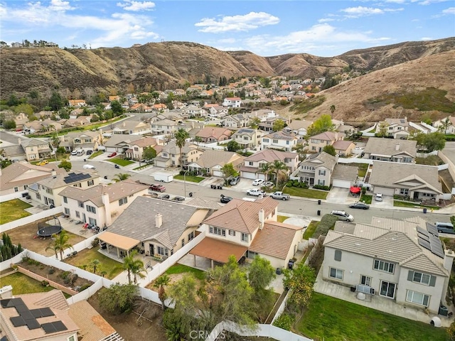 aerial view featuring a mountain view