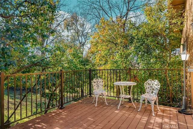 view of wooden deck