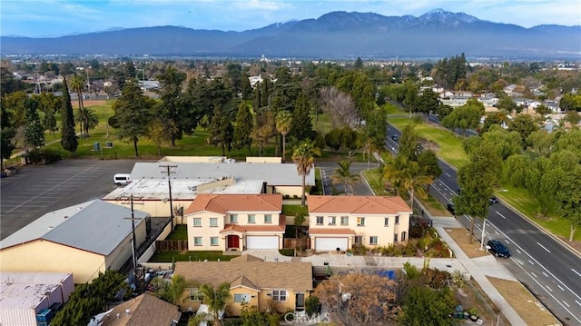 aerial view featuring a mountain view